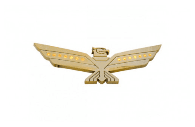 MAD 45-1240GLED - Emblema em forma de Águia Dourada c/ 14 LEDs